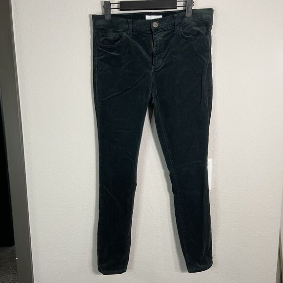 LOFT Corduroy Jeans Size 28/6 Womens Modern Skinny Mid Rise Dark Green - Picture 1 of 13